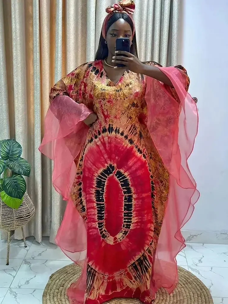 ชุดแอฟริกันสําหรับผู้หญิงแบบดั้งเดิมแอฟริกาเสื้อผ้า Dashiki อังการาชุดชุด Abayas Robe มุสลิม Kaftan Maxi ชุดยาว 2024