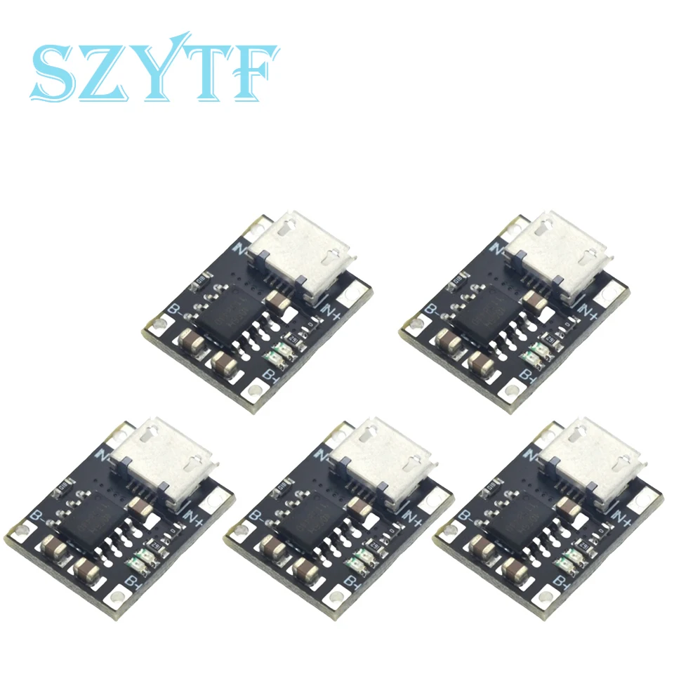 1-10pcs USB TP4057/56 1A Lithium Battery Charging Protection Board Module Micro Type-C Polymer Battery Over Temperature