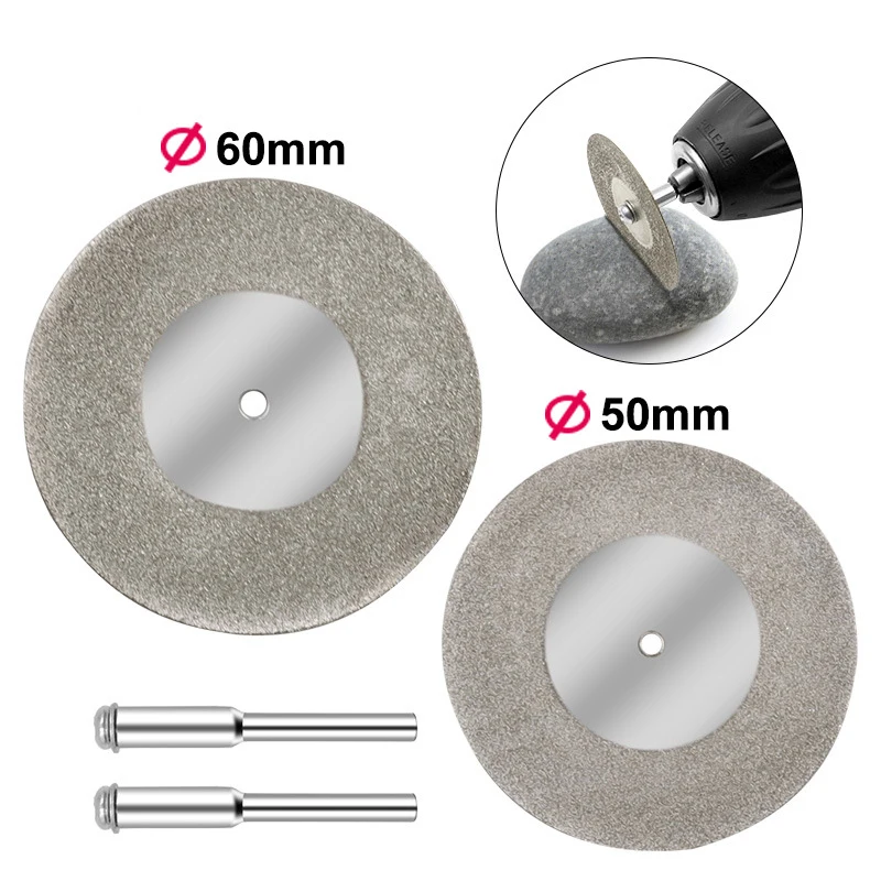 Diamond Cutting Disc Wheels Rotary Tool Circular Saw Blade for Dremel Mini Drill Mandrel Cutoff Wood Stone Plastic Glass Tile