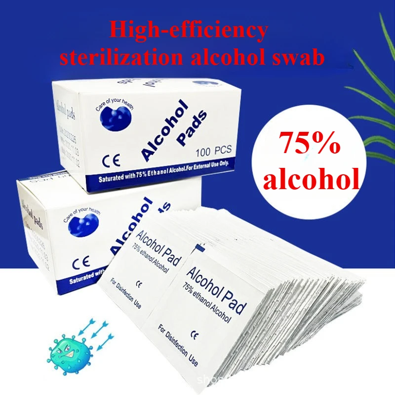 Papel de algodón para desinfección de alcohol al 75%, desinfección desechable, gafas para pantalla de teléfono móvil, limpieza de orificios para los oídos, desinfección alcoh