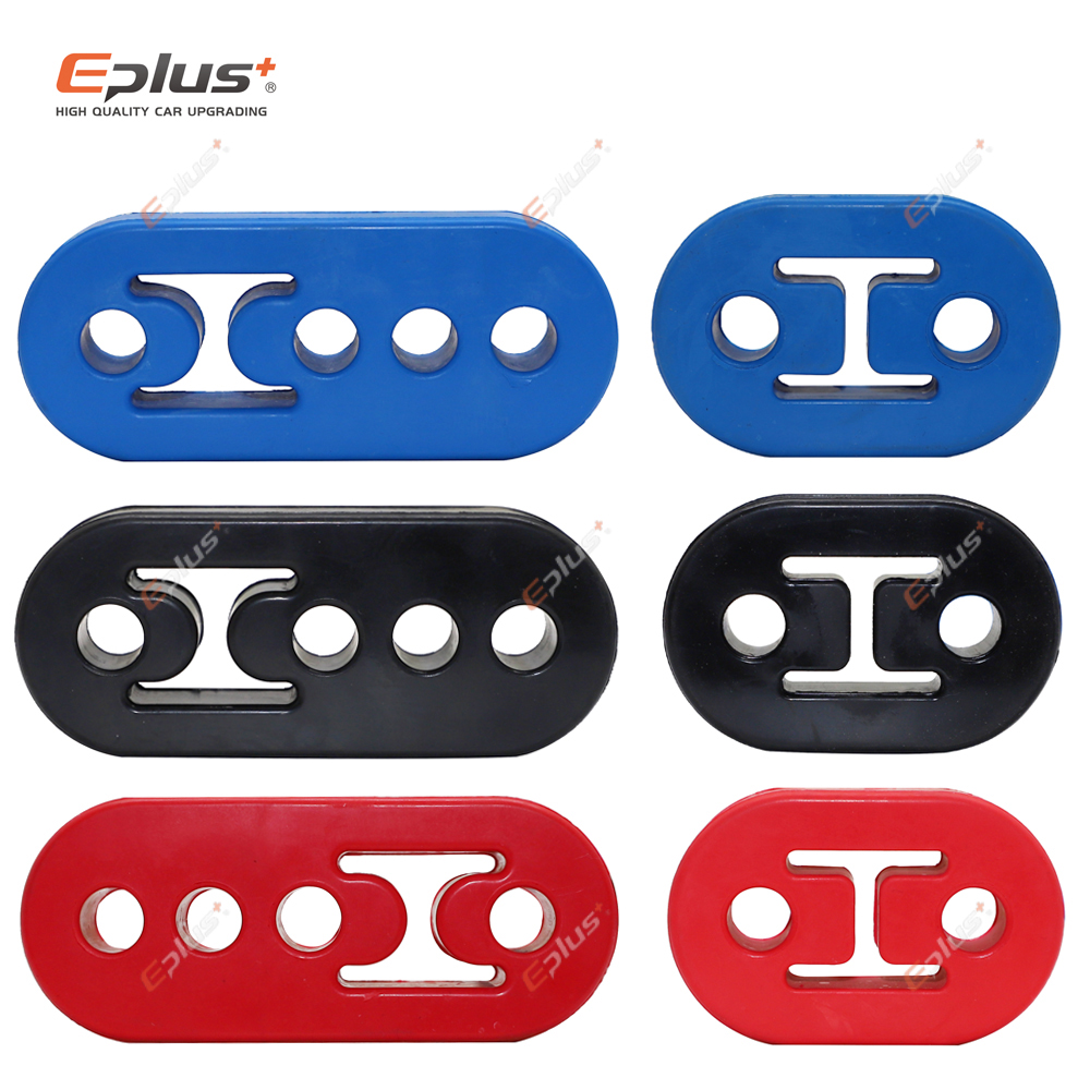 Suporte universal de montagem para tubo de escape de carro, cabide isolador de poliuretano, suporte de forro, 2 furos, 4 furos, preto, vermelho, azul