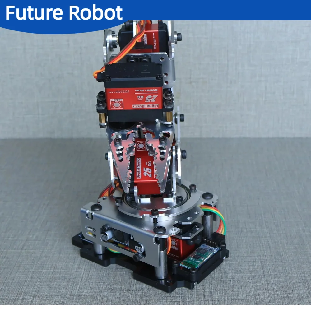 6 Dof Robot Arm Clamp Claw APP RC Control Metal Mechanical Robotics with Digital Servos for Arduino DIY Kit Programmable Robot