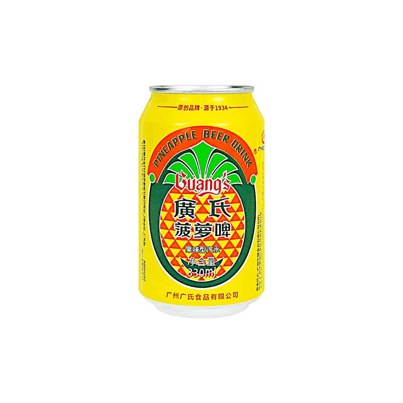 Guang's Cantonese Pineapple Beer Soda 11.65oz(330ml)*3 Bottles