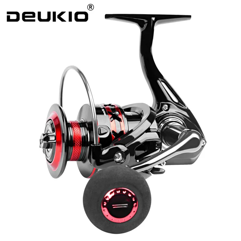 DEUKIO Mulinello da pesca 2000-7000 Max Drag 12KG Mulinelli da spinning Bobina di metallo carretilhas de pesca Mulinello per accessori da pesca Peche