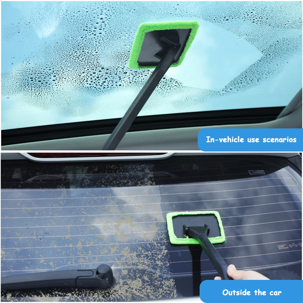 Car Front Windshield Defogging Brush Dust Removal Car Cleaning Tool Long Handle Household Glass Clean Brushes