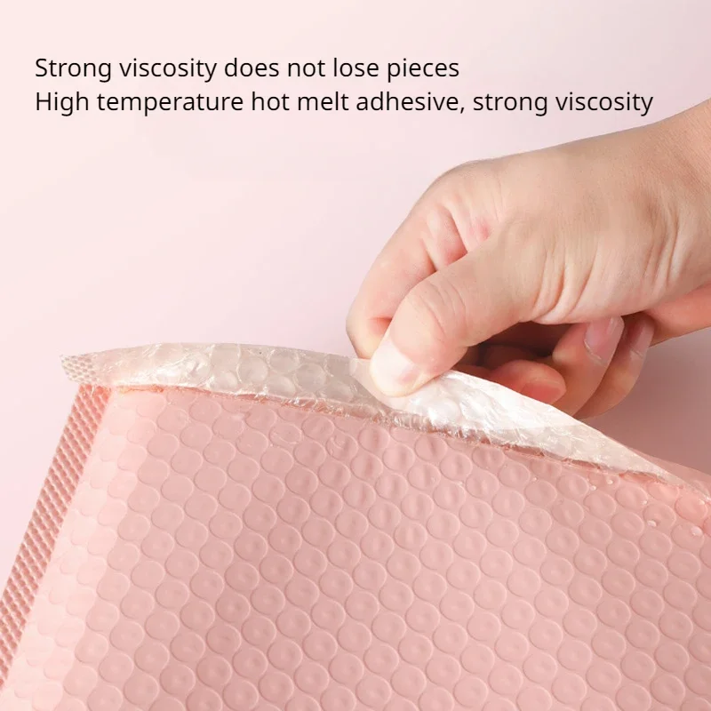 Bolha mailer quakeproof rosa envelopes acolchoados mailer poli para embalagem de presente auto selo saco de envio estofamento rosa