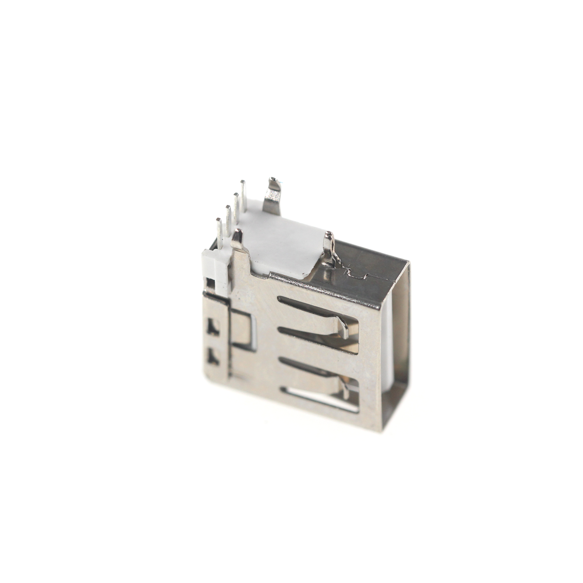 50 pz USB 2.0 Interfaccia Connettore Presa Tipo A Femmina 180 Gradi di Crimpatura DIP Dritto Verticale Curva Ago Filo di Saldatura PCB