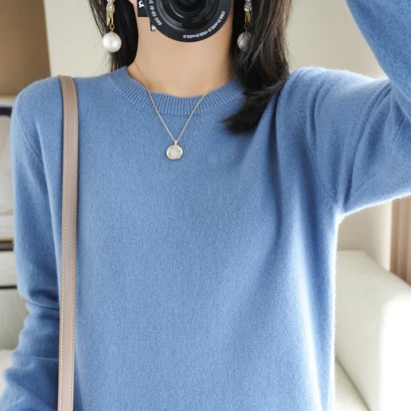 Vrouwen Trui O-hals Herfst Winter Basic Trui Warm Casual Trekt Jumpers Koreaanse Mode Lente Truien Dieptepunt Shirt 2023