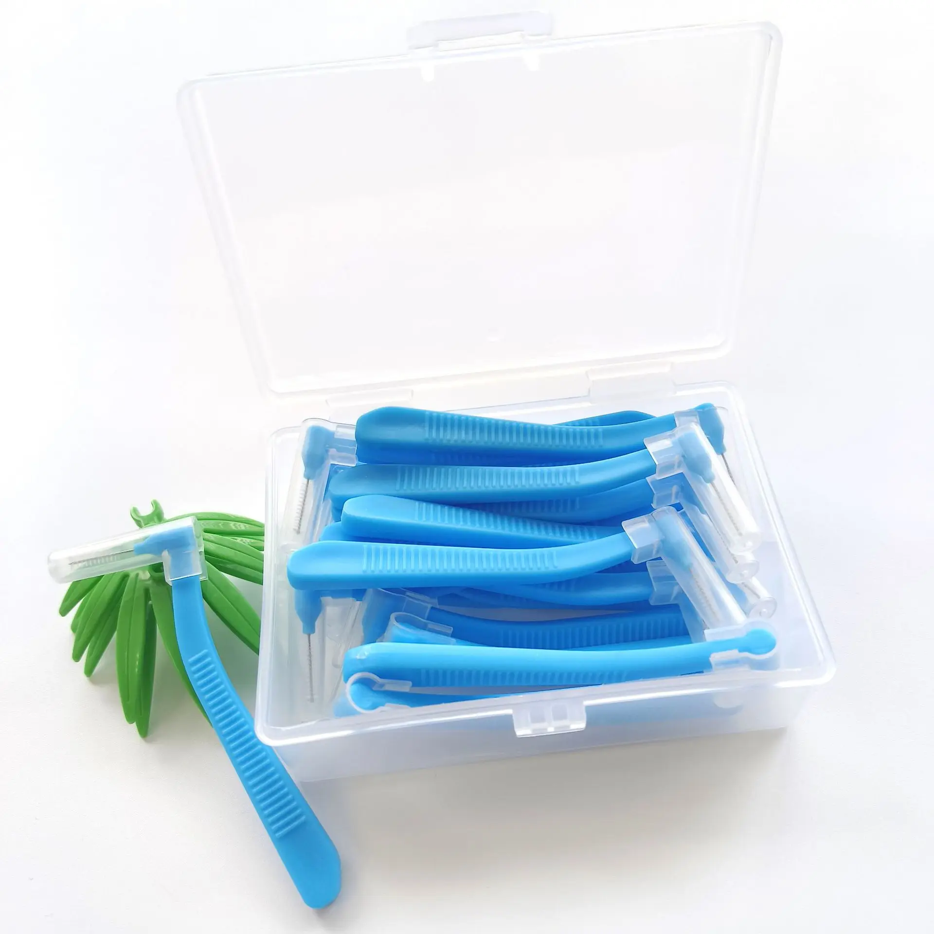 20 ชิ้น 0.6-1.2 มิลลิเมตร L shapeInterdental แปรงกล่องจัดฟันทันตกรรมเครื่องมือทําความสะอาดฟันไม้จิ้มฟันสุขอนามัยช่องปากทันตกรรม flosser
