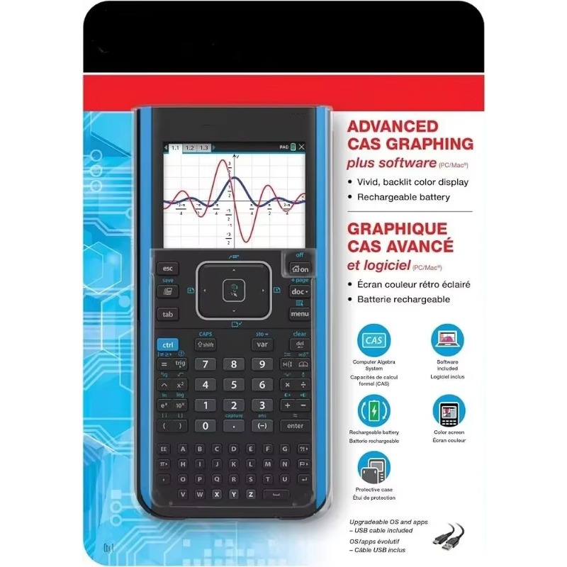 NOVA calculadora de instrumentos elétricos de gráficos coloridos TI-Nspire CX II CAS