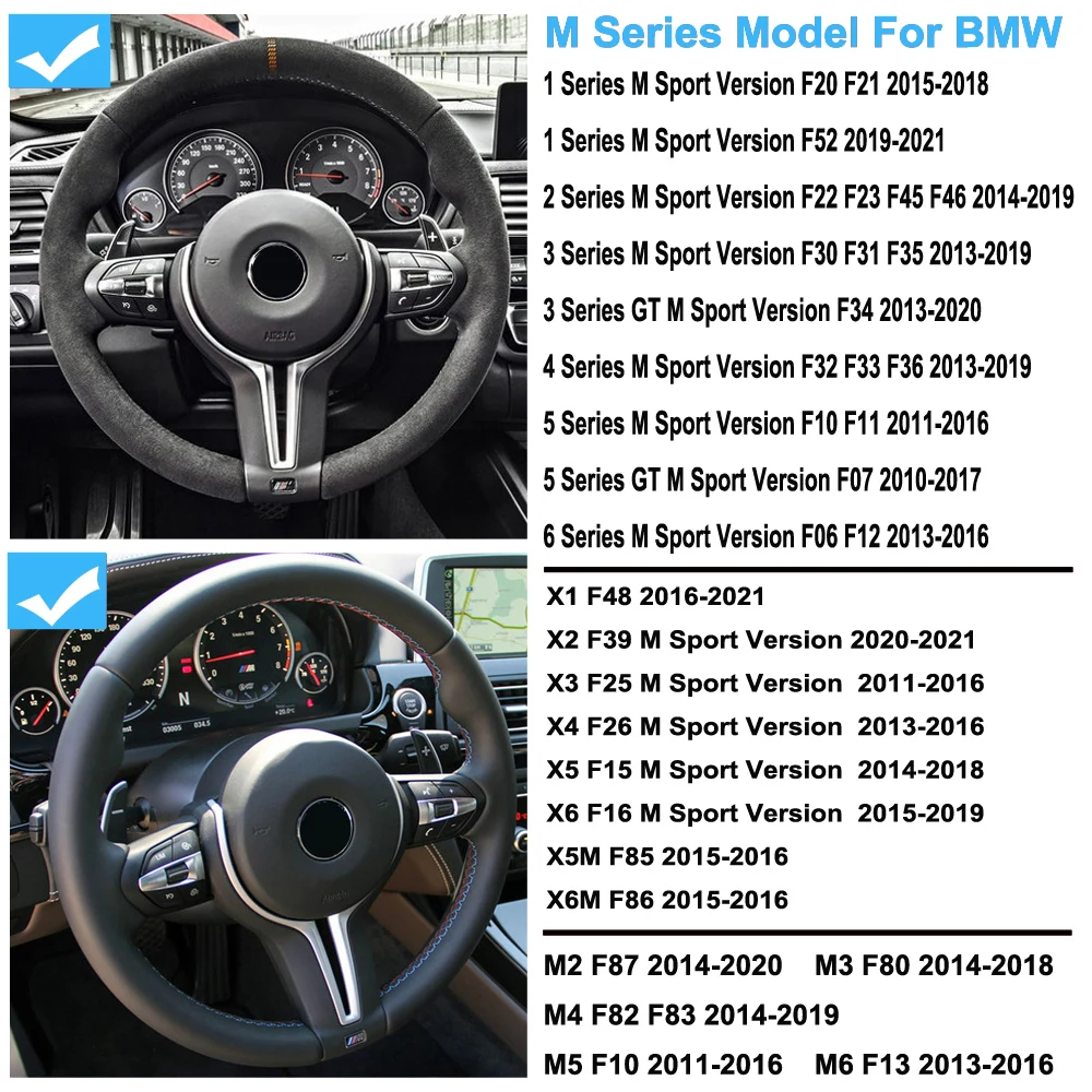 Xe Ô Tô Đa Năng Bọc Vô Lăng Điều Khiển Phím Bấm Nút Nút Dành Cho Xe BMW 3 4 5 GT 6 7 Series F30 f35 F34 F36 F10 F11 F12 F07 F01 F02