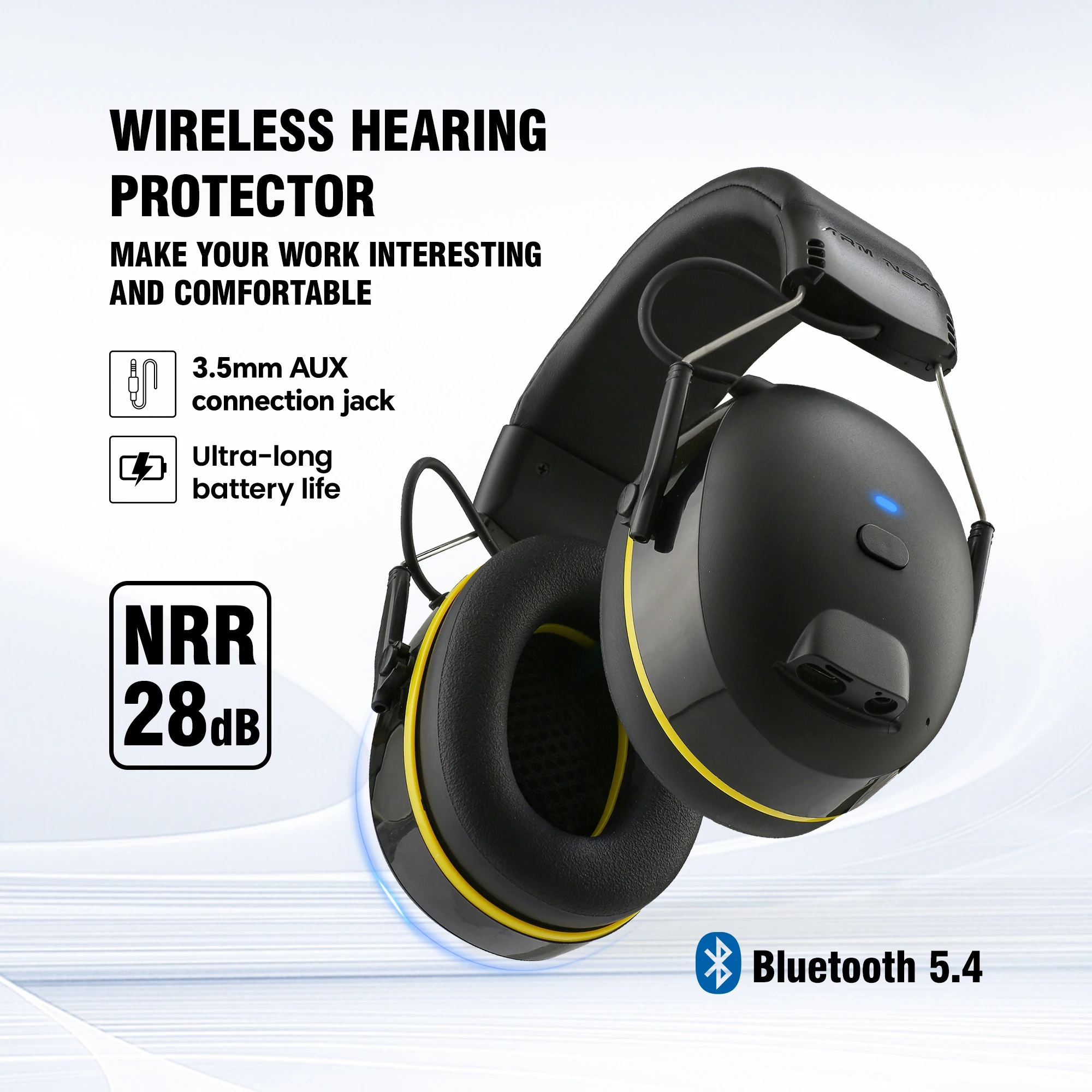 Bluetooth Hearing Protector Noise Reduction Safety Ear Muffs Canceling Ear Protection Headphones for Hunting Shooting Work Shops