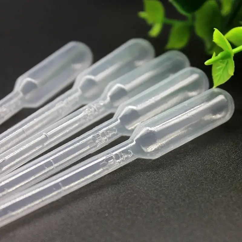 50 Uds 0,2 ml/0,5 ml/1 ml/2 ml/3 ml/5 ml LDPE gotero de plástico transparente desechable pajitas de transferencia pipetas de líquidos de Perfume graduadas
