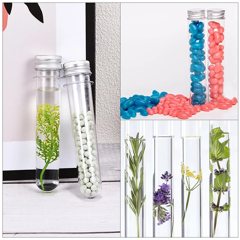Provette in plastica trasparente da 20 pezzi Bottiglie di plastica piccole da 30 ml