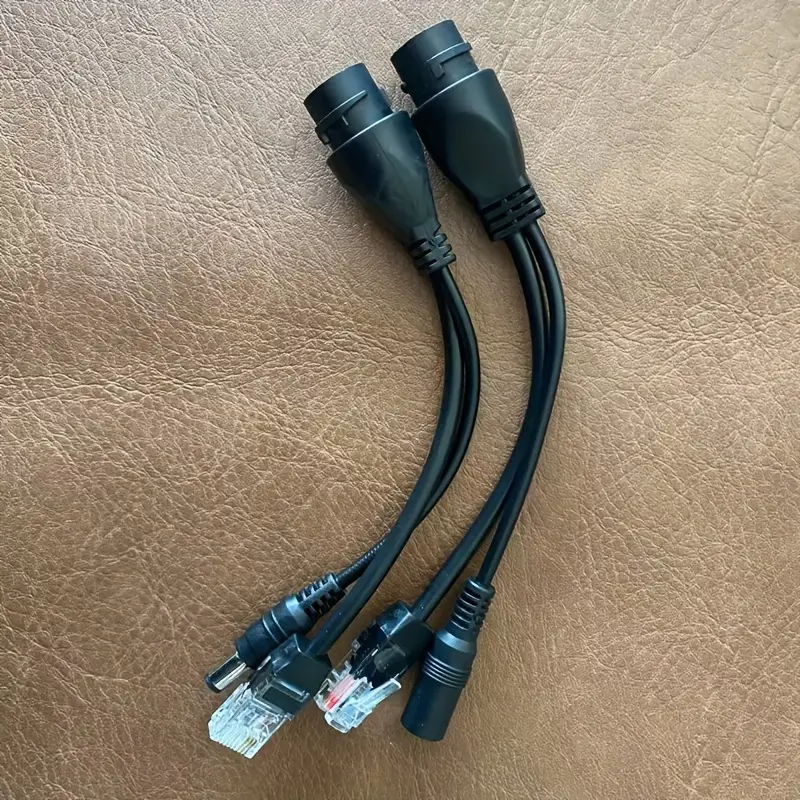 Cabo divisor poe rj45 injetor passivo power over ethernet adaptador ao ar livre cor preta ou branca para câmera ip