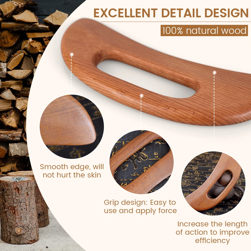 Health Care Slimming Guasha คณะกรรมการไม้นวดบําบัด Stick Lymphatic Drainage นวดขูดสําหรับผ่อนคลายและ Recover