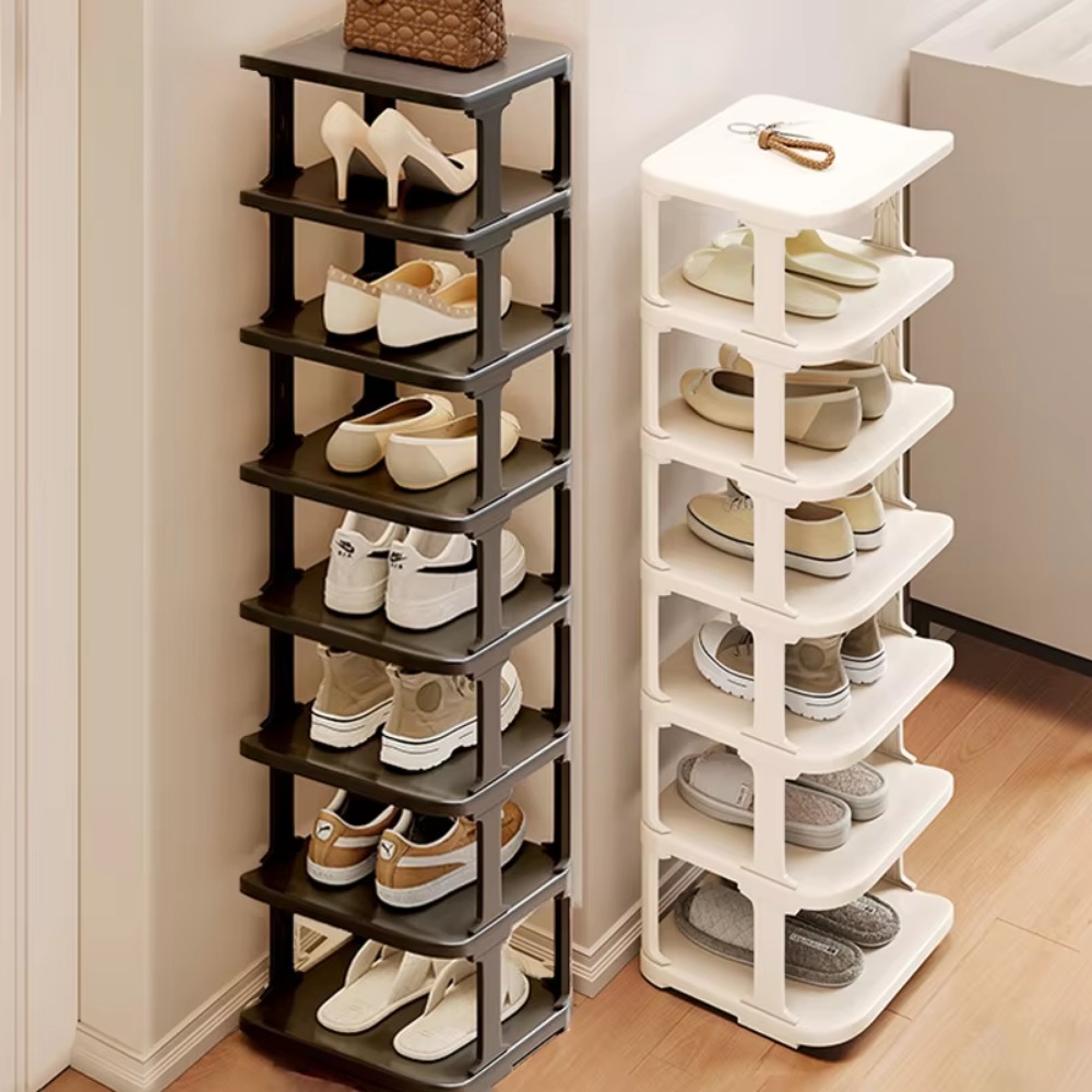 Multi-layer Shoe Rack Plastic Shoes Organizer and Storage Large Capacity Entrance Shoe Rack Household Shelf Storage Space Saving