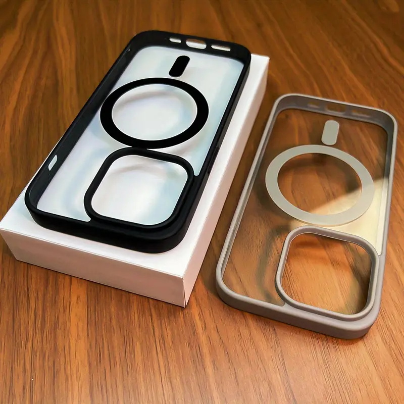 Original Magnetisch für Magsafe Hüllen für iPhone 16 14 15 Pro Max Transparentes drahtloses Ladecase Stoßfest PC-Abdeckung Zubehör