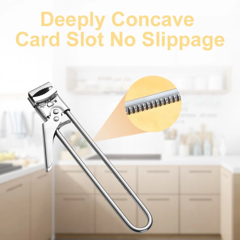 New Non-slip Stainless Steel Can Opener Adjustable Bottle Opener
