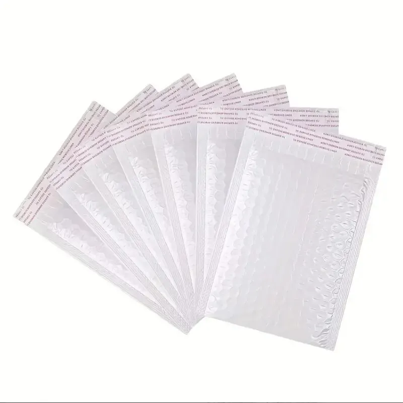 10 stücke Composite Perl glanz Film Bubble Bag weiß Kleidungs stück Verpackung Express Tasche verdickt Umschlag Schaum wasserdicht Bubble Bag