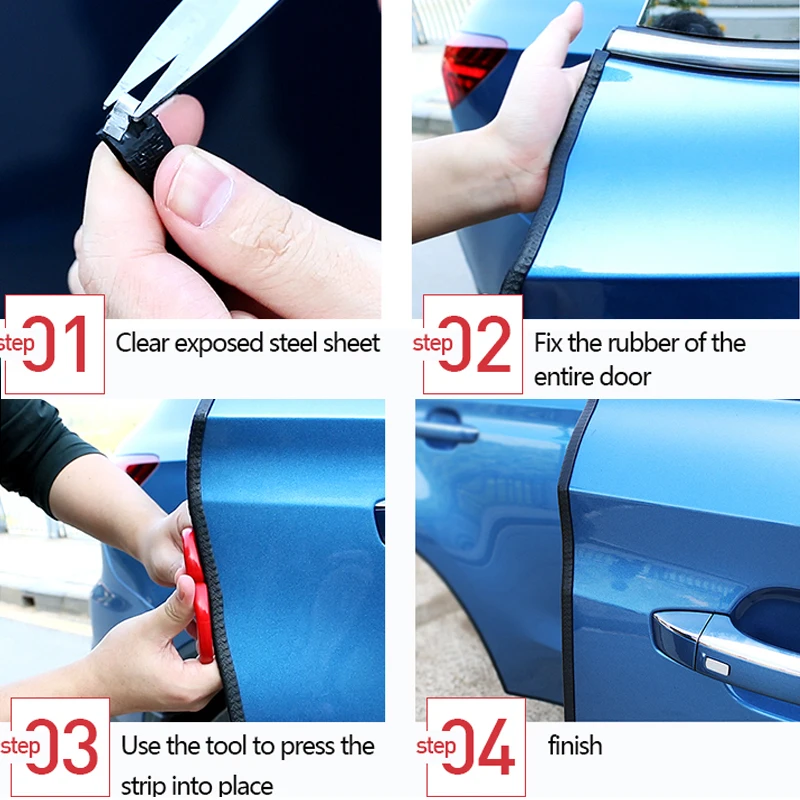 SEAMETAL รถประตู EDGE Protector GUARD U รูปร่างขอบซีล Strip Anti-Scratch WEATHER Strip กันน้ํา Soundproof แถบปิดผนึก
