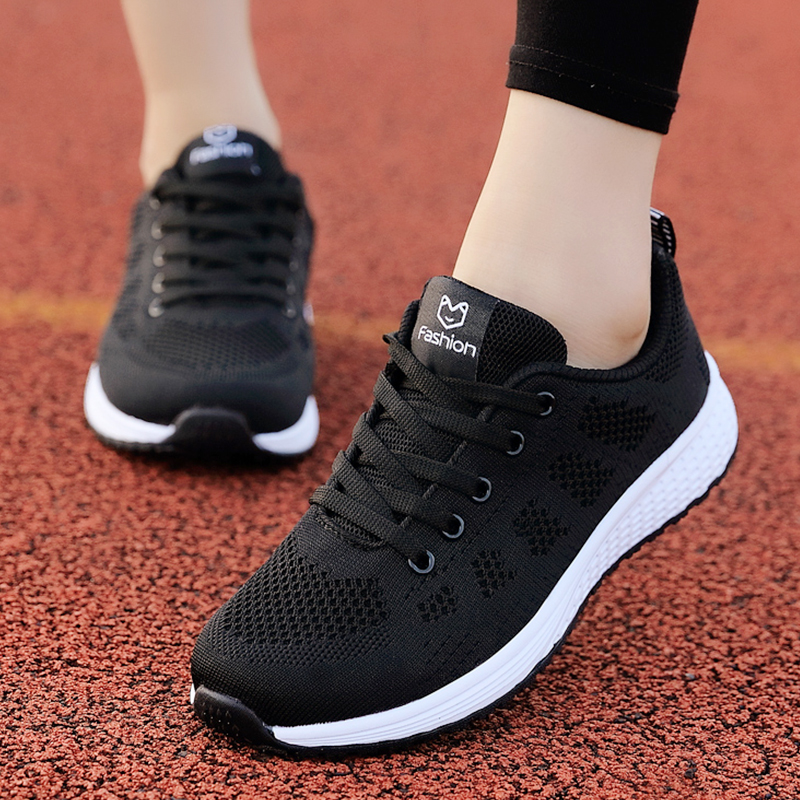 Atmungsaktive Frauen Laufschuhe Leichte Anti-slip Weibliche Sport Schuhe Outdoor Weiche frauen Sneakers Lace Up Mode Tennis