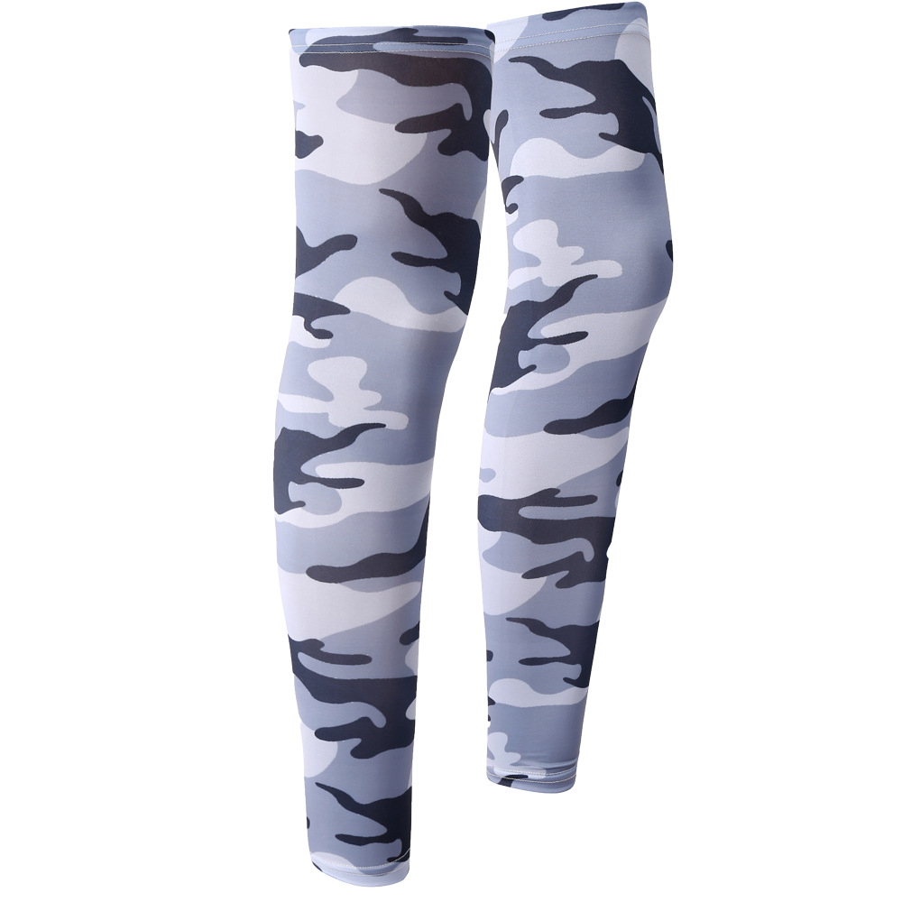 Sommer Radfahren Laufen Beine Ärmel Eis Seide UV Schutz Kompression Rutschfeste Beinwärmer Kühlende Sportausrüstung