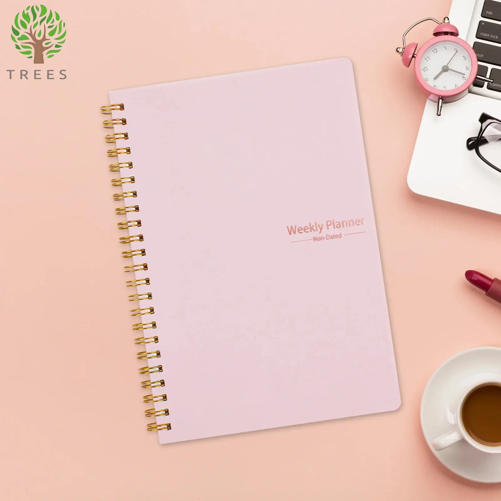 Clearance_Spiral Undated A5 Weekly Notebook Planner Agenda, Ntationery Office School Supplies, Record Daily Plan to Achieve_Cont