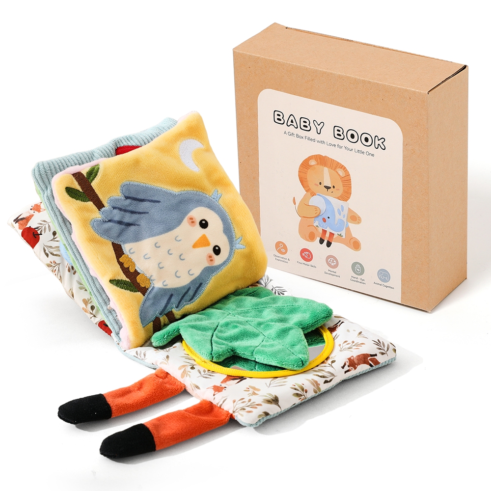 Brinquedos do bebê livro de pano infantil cedo educacional bebê 0 12 meses brinquedos sensoriais livros macios brinquedos fofos dos desenhos animados elefante livros brinquedos