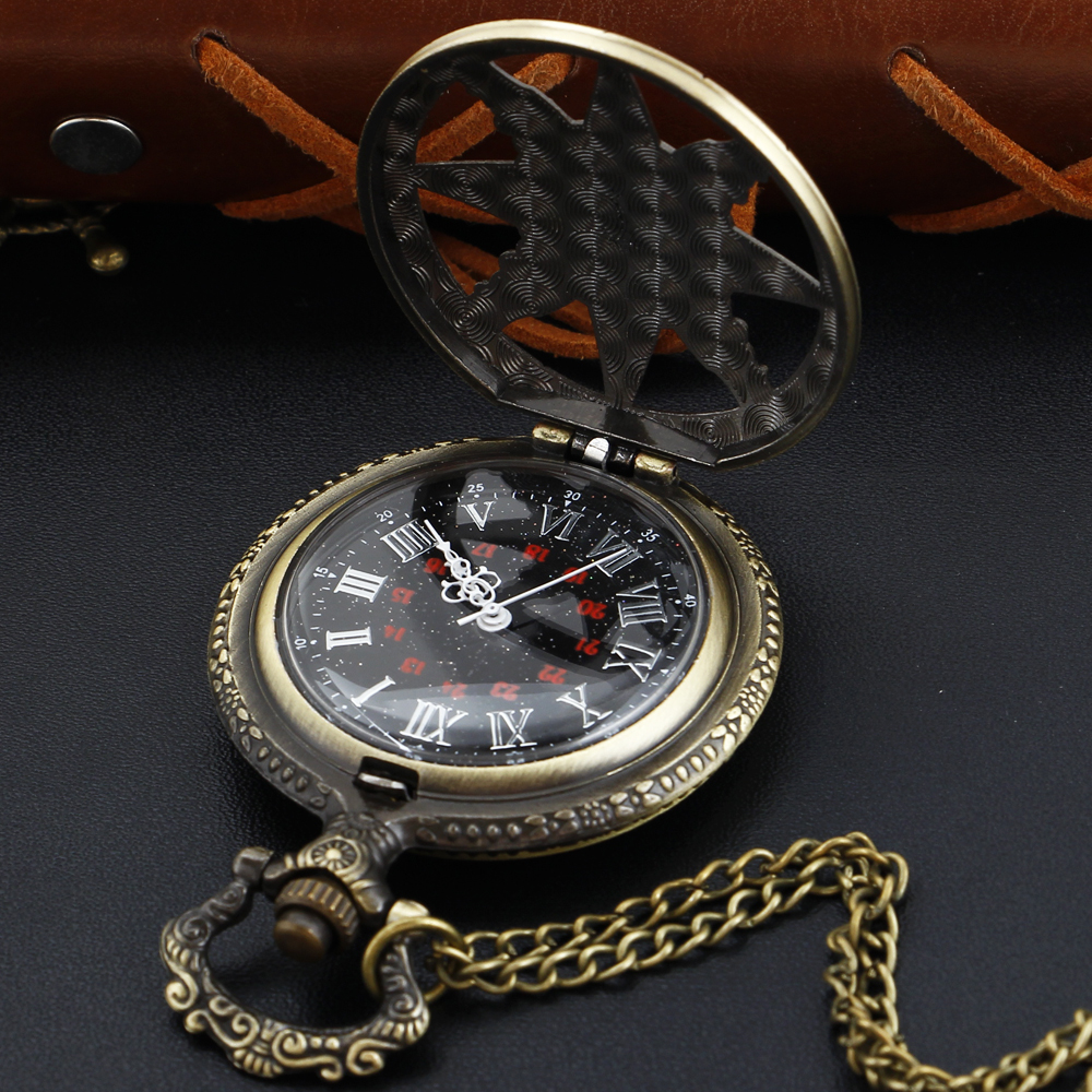 Relógio de bolso de quartzo masculino, antigo, roxo, gema mágica, octogonal, estrela, fob, corrente, colar, pulseira, pingente, relógio, melhor presente