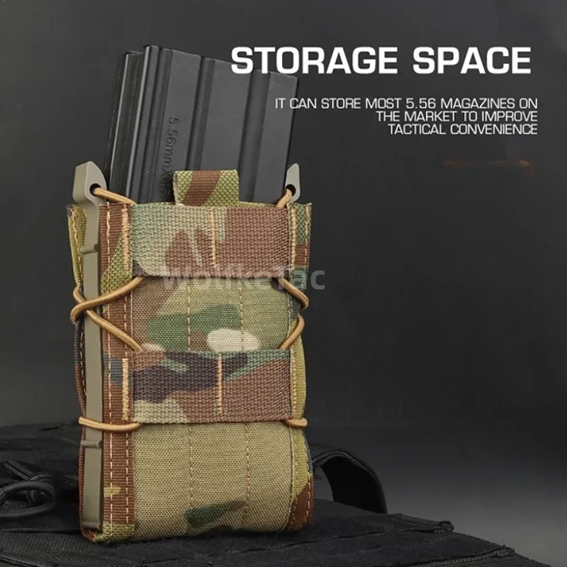 5.56 9mm ammunition bag AK M4 AR15 rifle pistol single magnetic bag Molle soft leather case