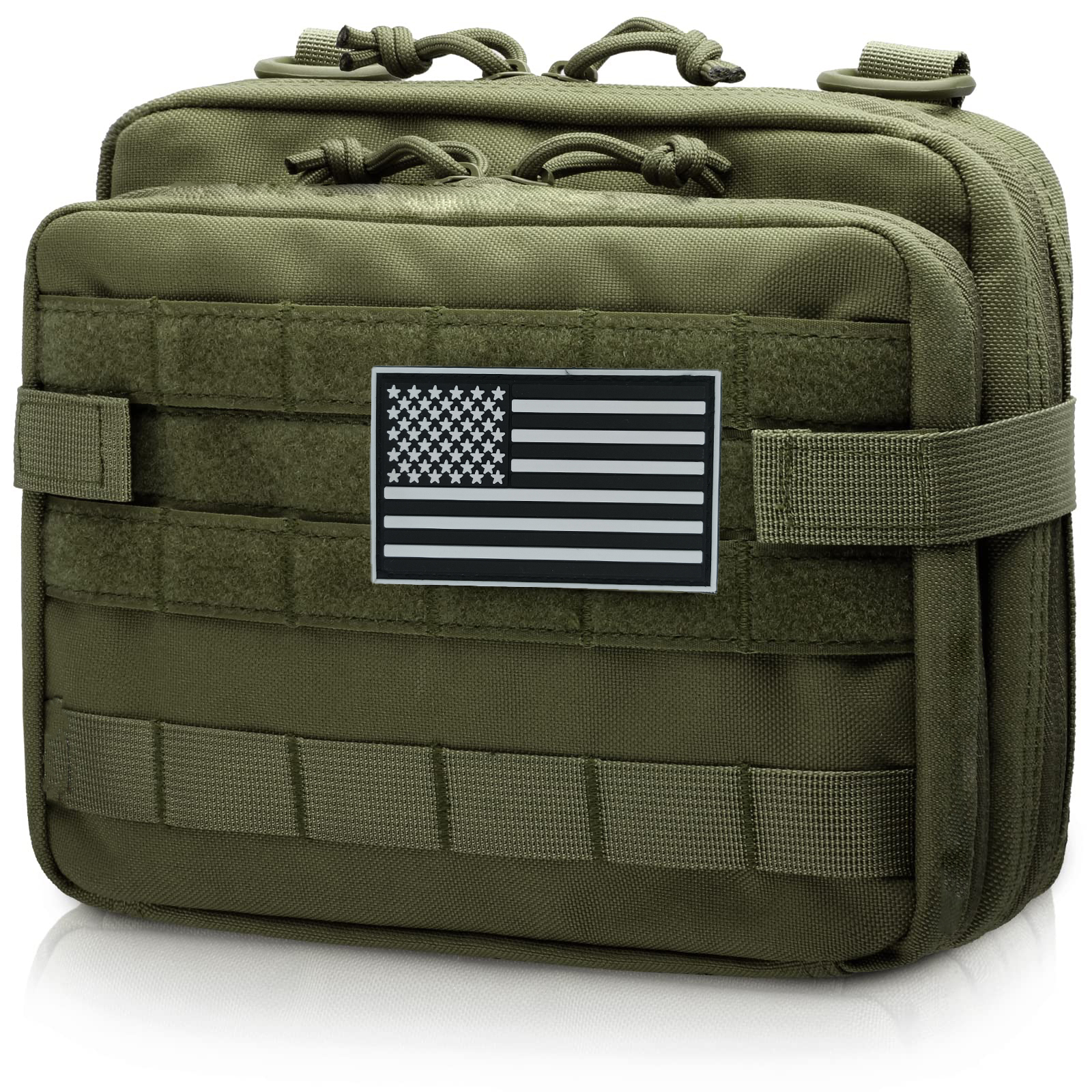 Bolsa tática de administração de design de camada dupla, malotes utilitários molle edc emt, bolsa de ferramentas modular de grande capacidade