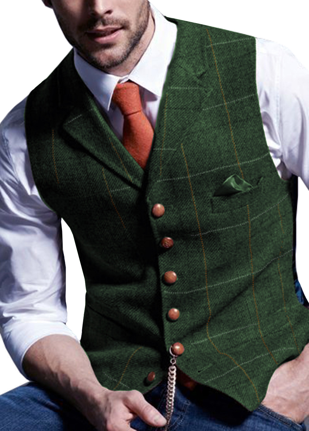 Chalecos para hombre, traje de Tweed, ropa de negocios para hombre, chaleco a rayas, chaleco Punk, padrino de boda, chaqueta marrón negra y gris Bleazer