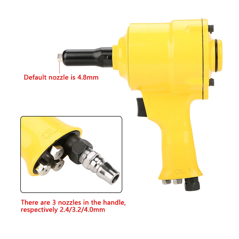 KP-705P pneumatique riveteuse pistolet poignée Rivet pistolet alimenté par Air rivetage outil 2.4/3.2/4.0/4.8mm pistolet à rivets outil de rivetage pistolet de rivetage
