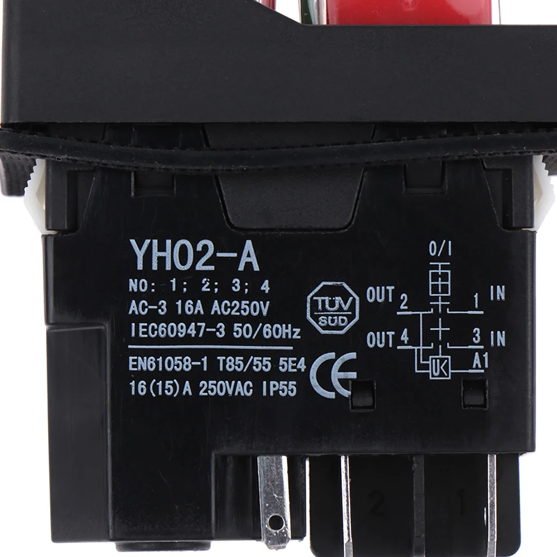 Interruptor de botão eletromagnético, Starter Machine Tool Equipment, Interruptor impermeável, IP55, KJD17, KJD17A, KLD28, KLD28A, 4Pin, 5Pin