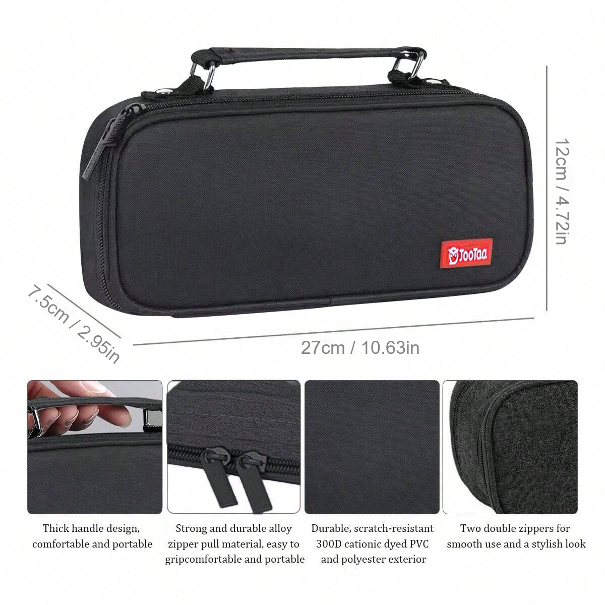 Portable Large Capacity Pencil Case Upper Pen Box Multifunctional Stationery Bag Boy Back to School Office Supplies Stationery