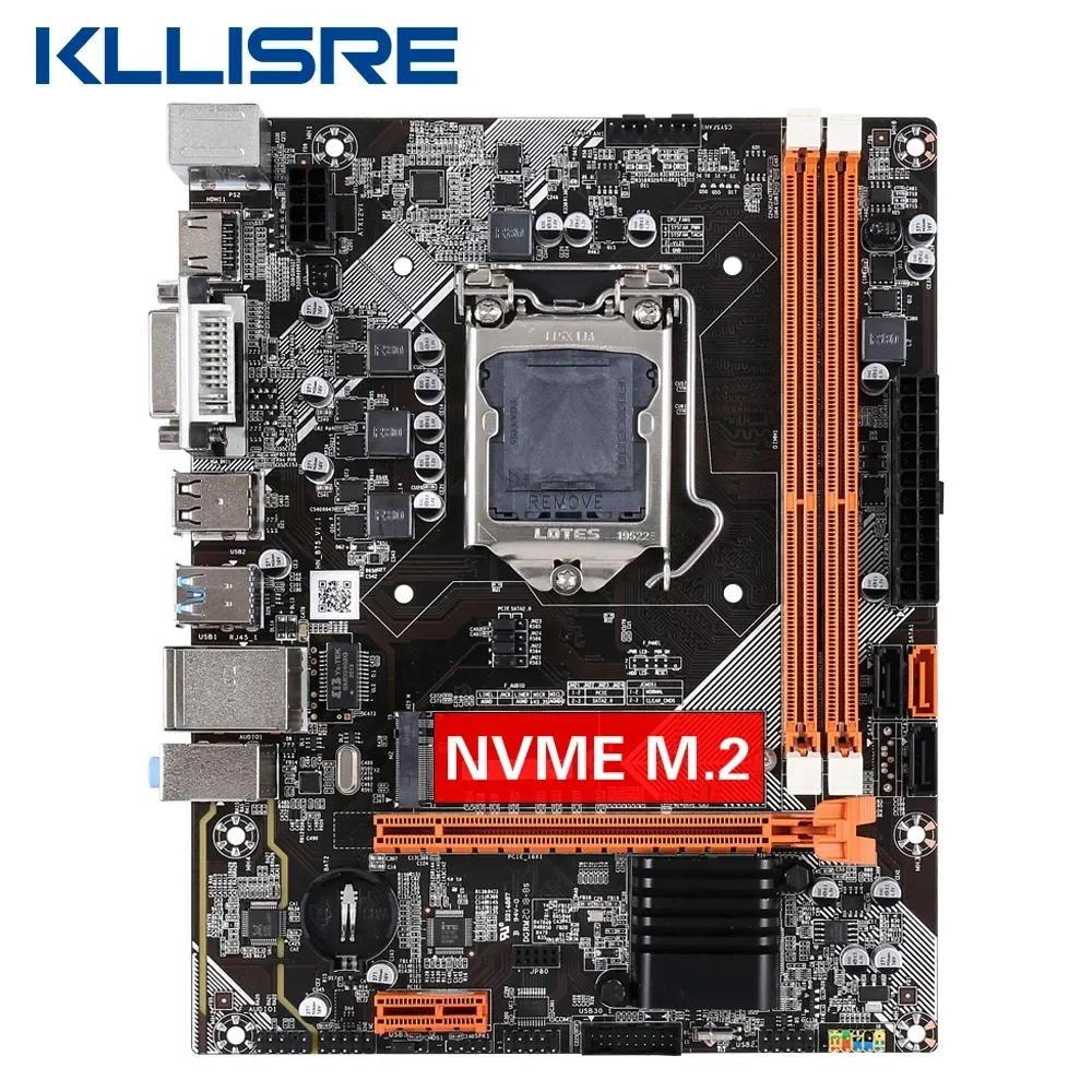 Kllisre b75 kit motherboard set mit kern i5 3570 2x8gb = 16gb 1600mhz ddr3 desktop speicher nvme m.2 usb 3,0 sata3