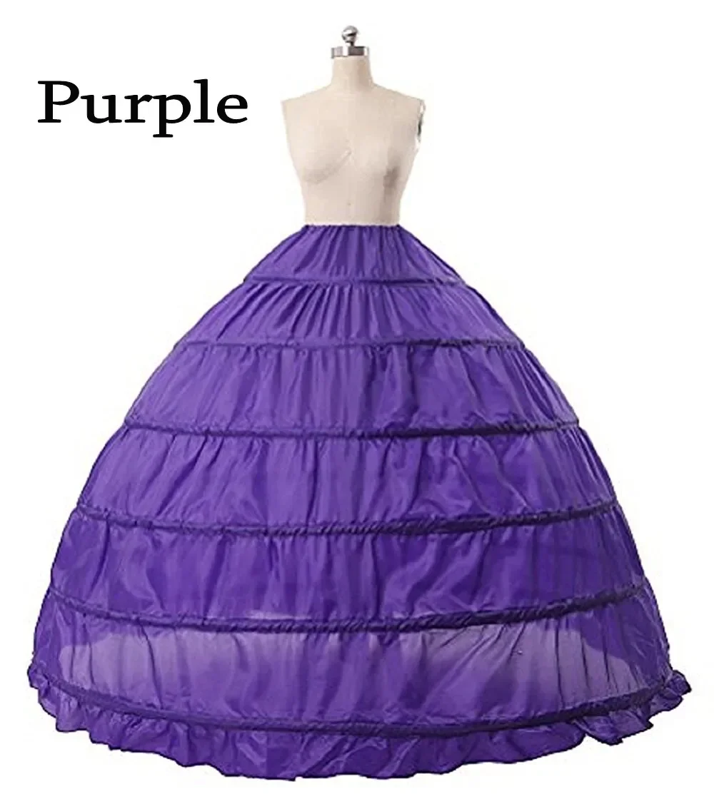 Vestido de baile colorido anágua mulher arco-íris sob a saia usar vestido branco crinoline roxo vermelho azul anágua