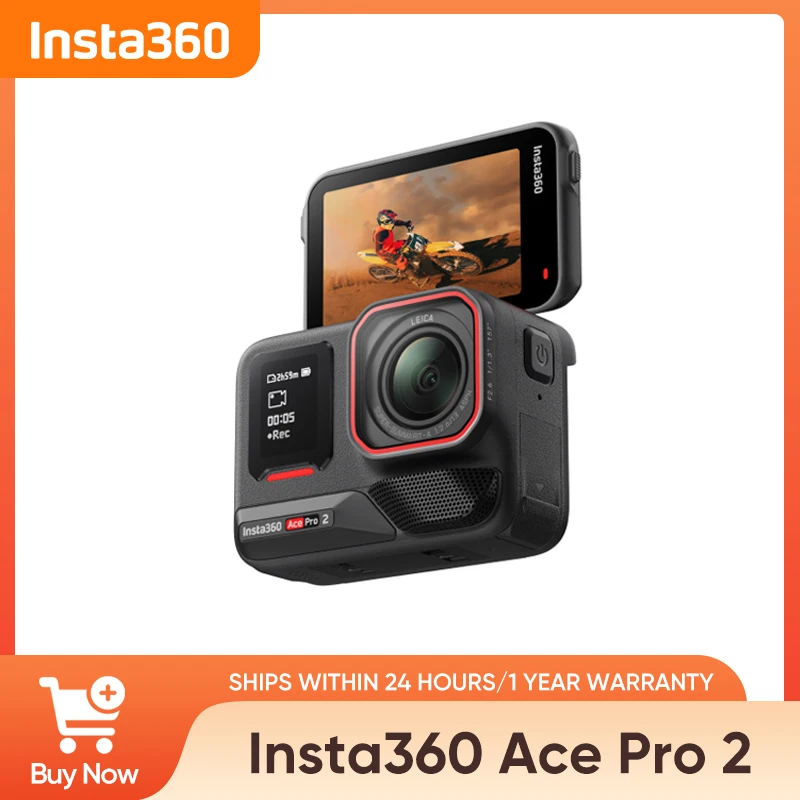 Insta360 Ace Pro 2 - 8K Waterproof Action Camera Co-Engineered with Leica, 1/1.3" Sensor, Dual AI Chip, Leading Low Light