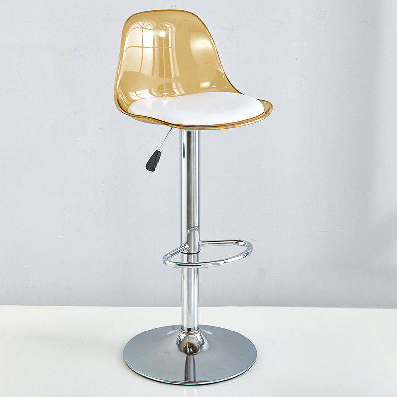 Taburete alto para el hogar, silla con respaldo de hierro elevable, taburete alto de ocio simple, silla de bar para tienda de té de la leche