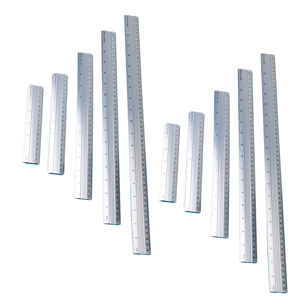 Portable Lightweight Metal Straight Ruler Aluminum Drawing Rulers Geometry Tool Kit School Supplies Drafting Supplies Precision