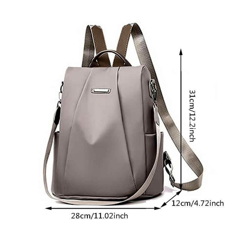 New Women's Multifunction Backpack Casual Solid Color School Bag  For Girls Fashion Detachable Strap Travel Shoulder Bag