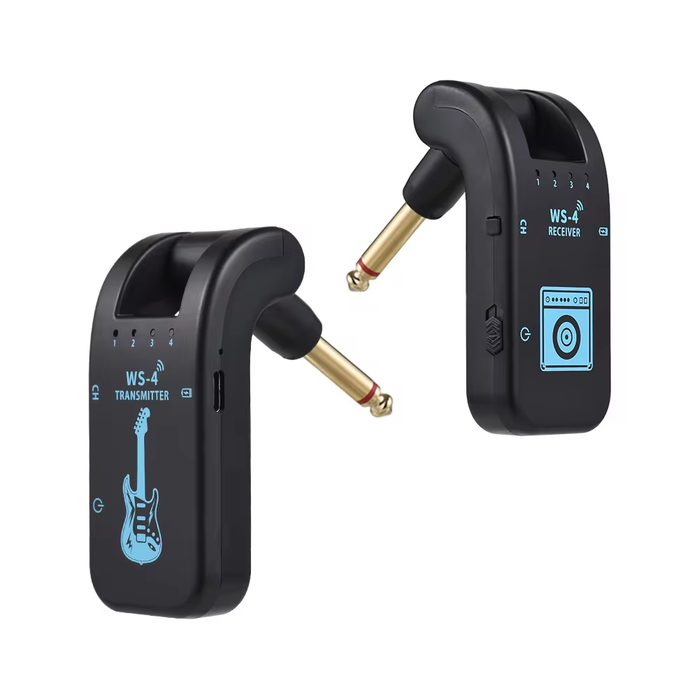 Sistema inalámbrico para guitarra eléctrica, juego de transmisor y receptor de 2,4G para bajo, transmisión en tiempo Real de 48K/16 bits