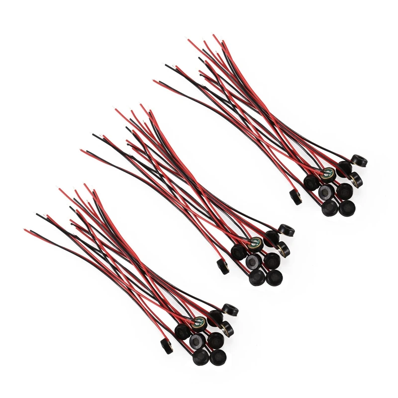 30 buah mikrofon kondensor Electret 4Mm X 2Mm untuk PC telepon MP3 MP4