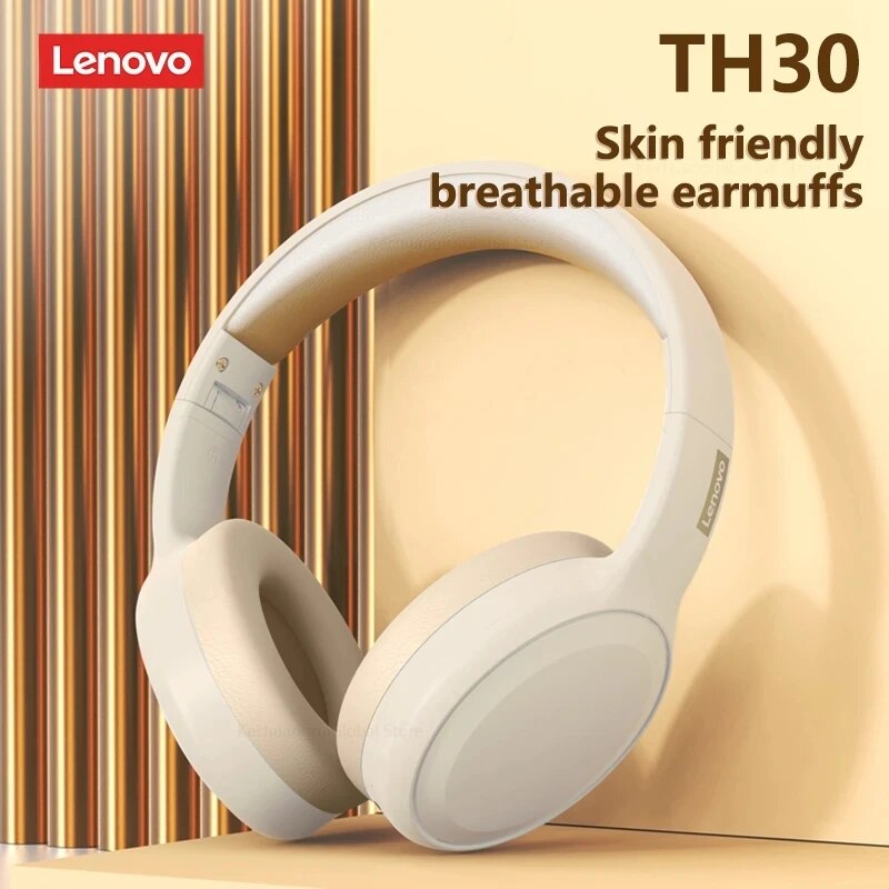 Lenovo Th30 Draadloze Hoofdtelefoon Bluetooth 5.3 Oortelefoon Opvouwbare Gaming Headset Sport Hoofdtelefoon Met Microfoon Muziek Oordopjes Origineel