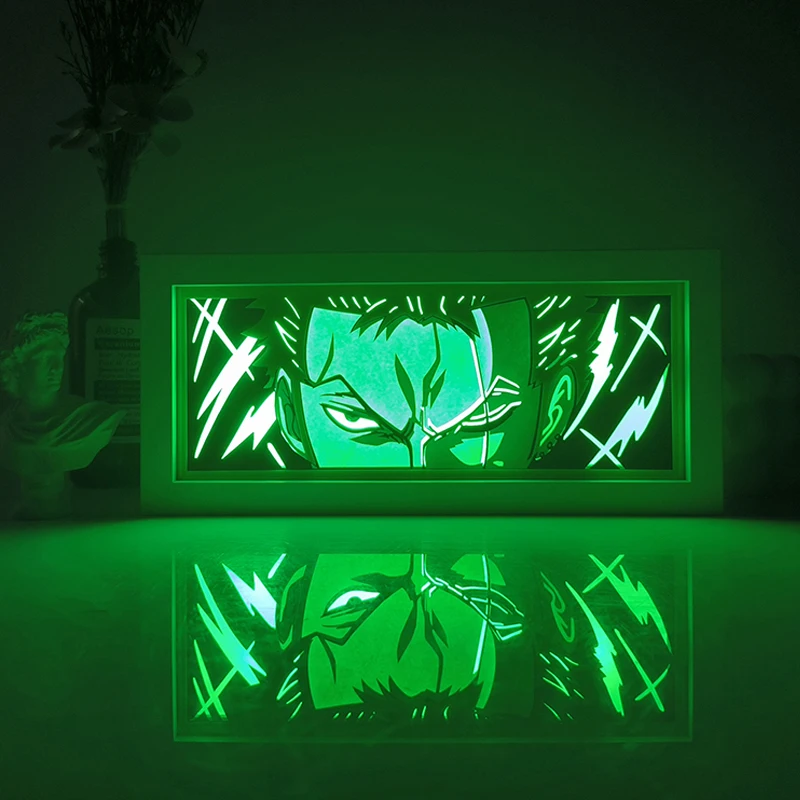 Аниме One Piece Paper Cut Shadow Box Light Модель с дистанционным управлением, несколько цветов, украшение для спальни геймера, подарок для вечеринки