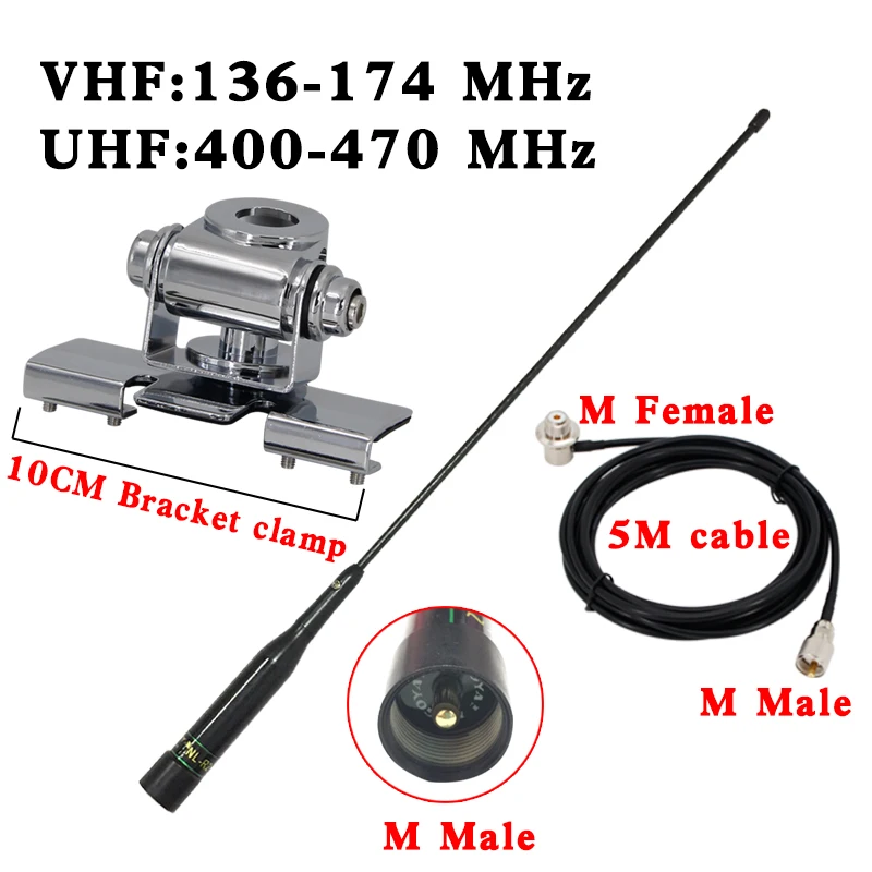 Nagoya NL-R2 VHF UHF antena de Radio de doble banda 144/430 MHz/antena Flexible Whip PL259 para Baofeng Motorola ICOM Radio móvil de coche