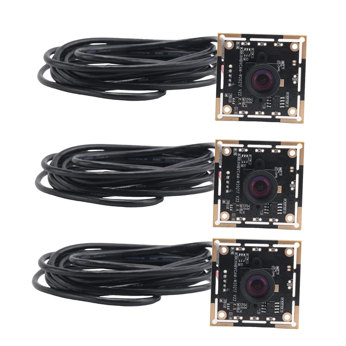 Módulo de câmera BABQ 3PCS 100 graus OV9732 2M cabo 1280x720 30fps, compatível com Autodarts.Io, unidade USB grátis