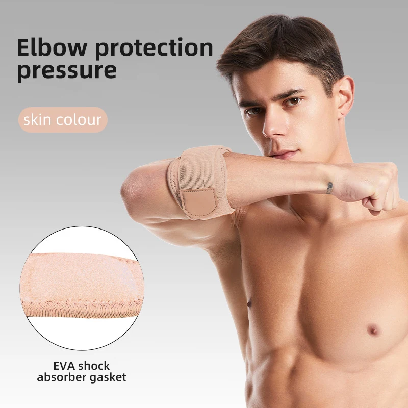 Soporte de codo de tenis ajustable, almohadillas protectoras, correa de golfista, codo, síndrome del dolor Lateral, soporte para epicondilitis