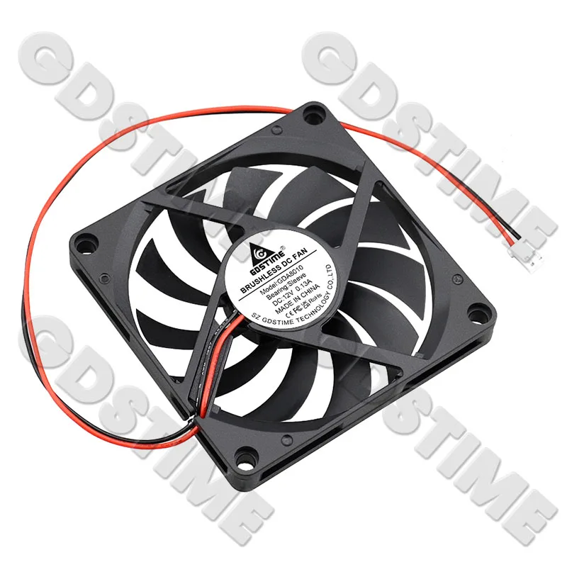 Gdstime 80 mm Lüfter DC 5 V 12 V 24 V 80 x 80 x 10 mm bürstenloser Lüfter 8010 Doppelkugelkühler 8 cm Axiallüfter für PC-Gehäuse-CPU-Kühlung